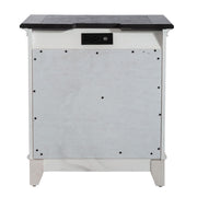 Allyson Park 2 Drawer Nightstand with Charging Station in White image