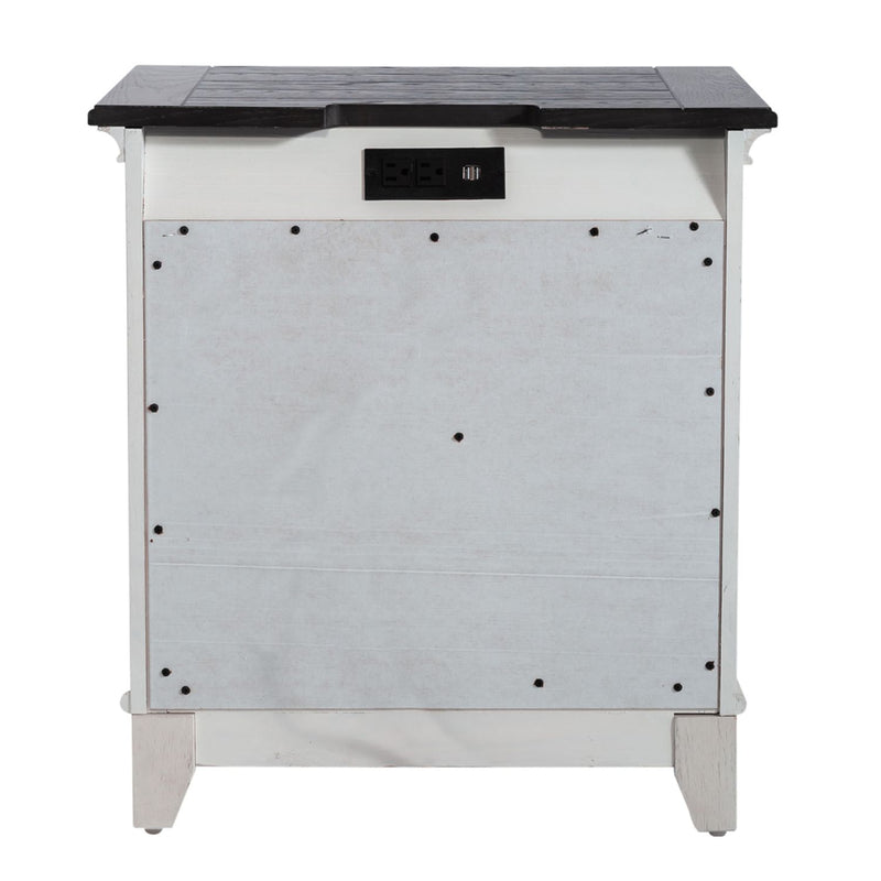 Allyson Park 2 Drawer Nightstand with Charging Station in White image