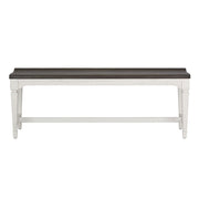 Allyson Park Wood Seat Bench in Wirebrushed White image