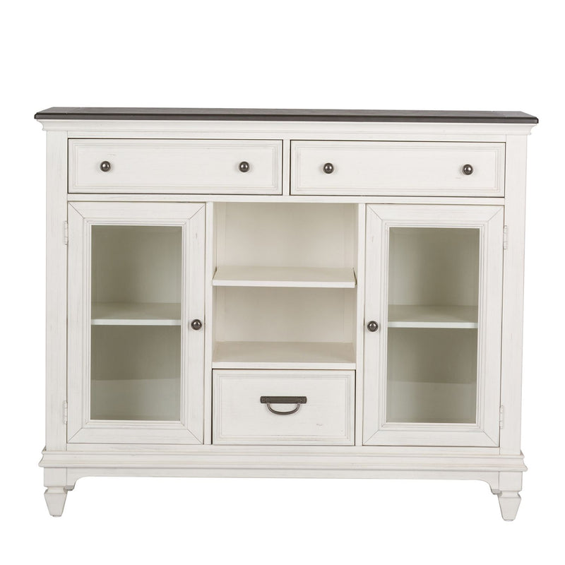 Allyson Park Buffet in White with Charcoal image