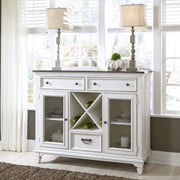 Allyson Park Buffet in White with Charcoal image