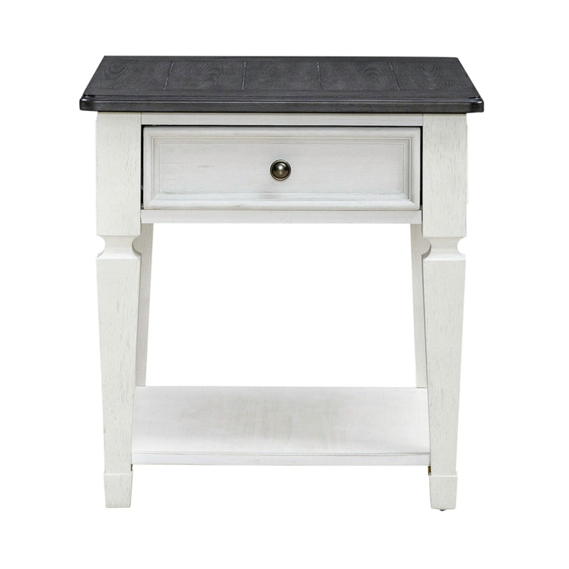 Allyson Park Drawer End Table in Wirebrushed White image