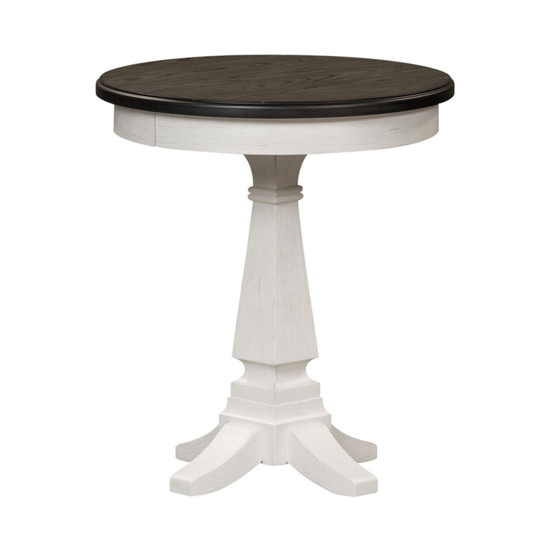 Allyson Park Chair Side Table in Wirebrushed White