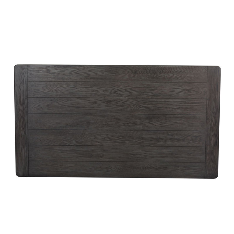 Allyson Park Rectangular Leg Table in White with Charcoal image