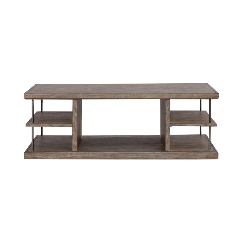 City Scape Cocktail Table in White Oak Veneers