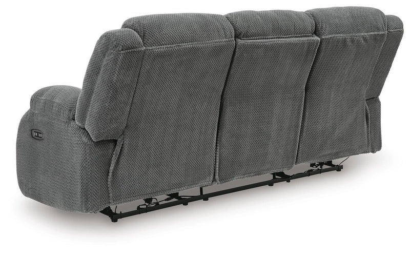 Greely Bend Power Reclining Sofa with Drop Down Table
