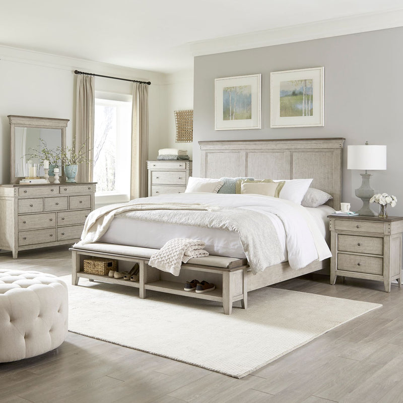 Ivy Hollow King California Storage Bed, Dresser & Mirror, Chest, Night Stand image