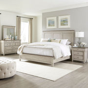 Ivy Hollow King Panel Bed, Dresser & Mirror, Night Stand image
