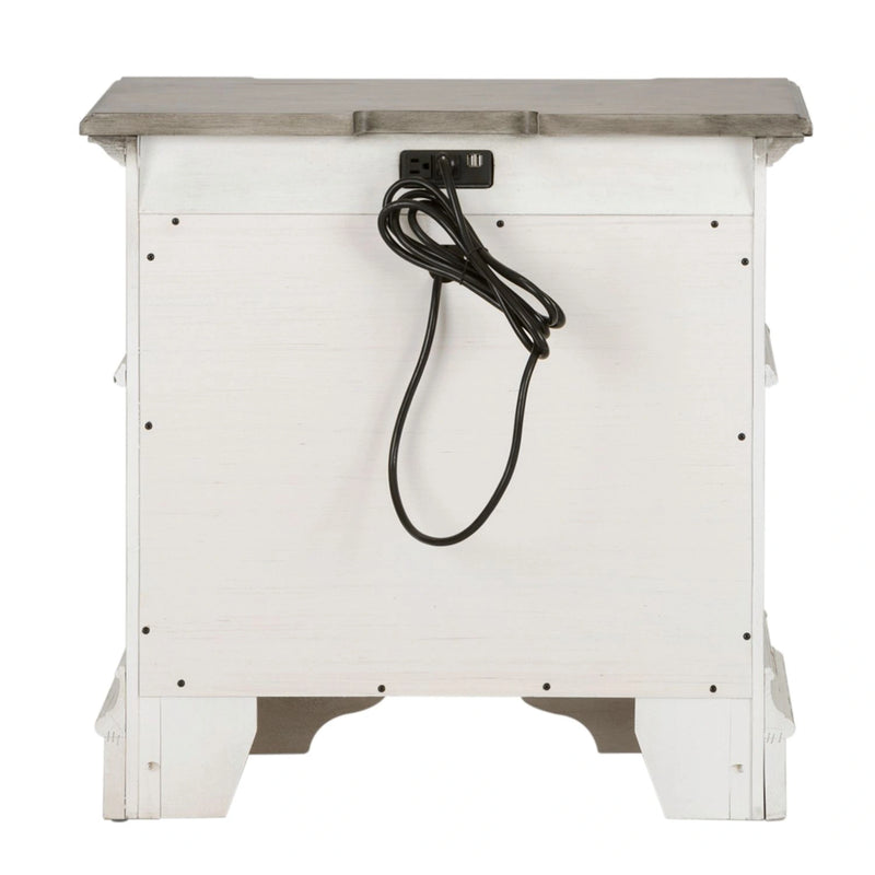 Abbey Park Drawer Nightstand in Antique White image