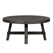 Modern Farmhouse Splay Leg Round Cocktail Table in Dusty Charcoal image