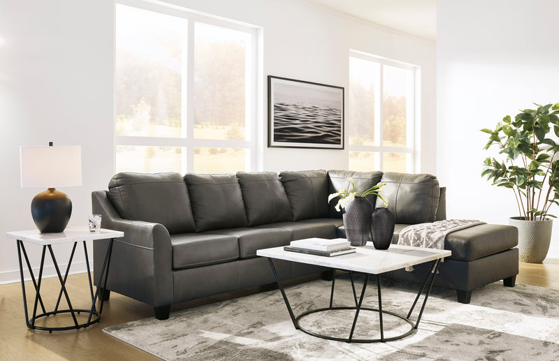 Valderno Fog Leather Sectional