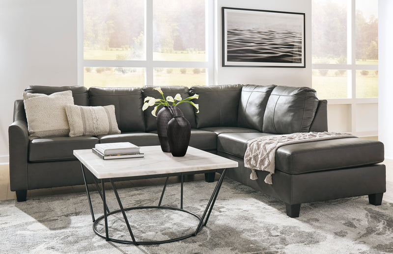 Valderno Fog Leather Sectional