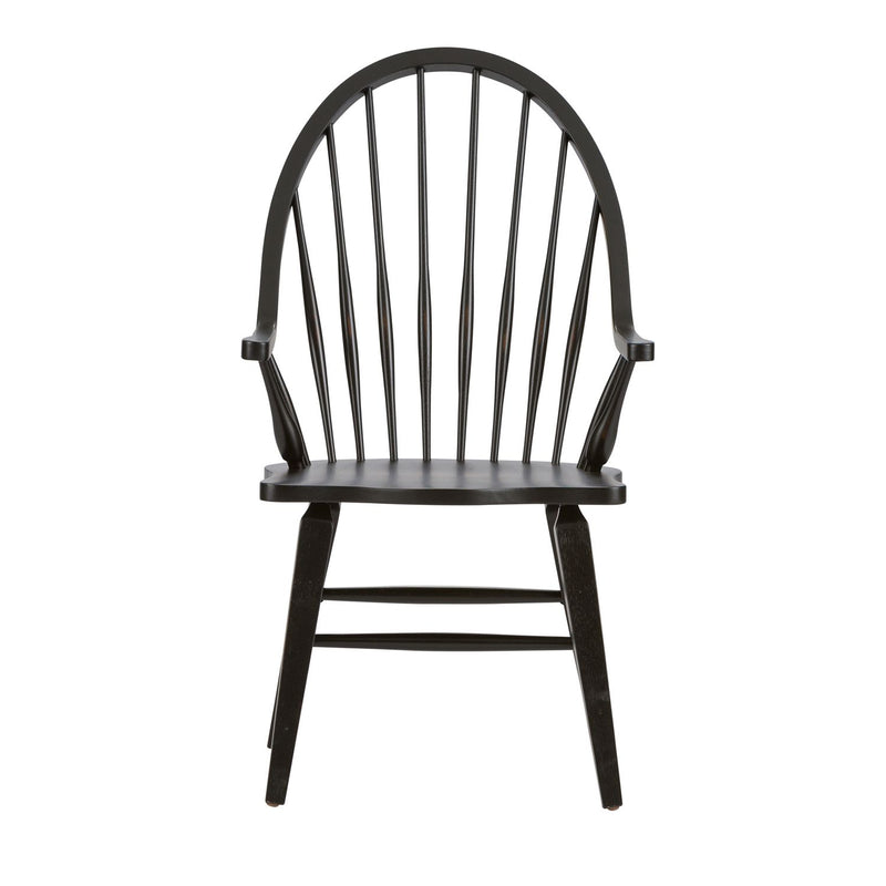 Hearthstone Ridge Windsor Back Arm Chair - Black image
