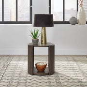 City View Round End Table in Coffee Bean image