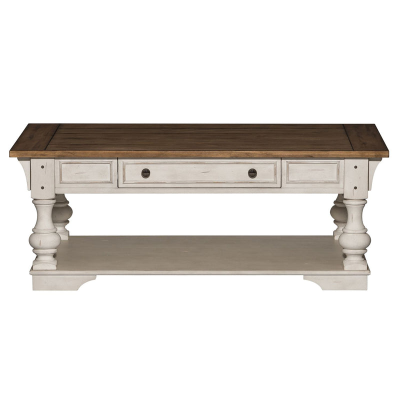 Morgan Creek Cocktail Table in Antique White