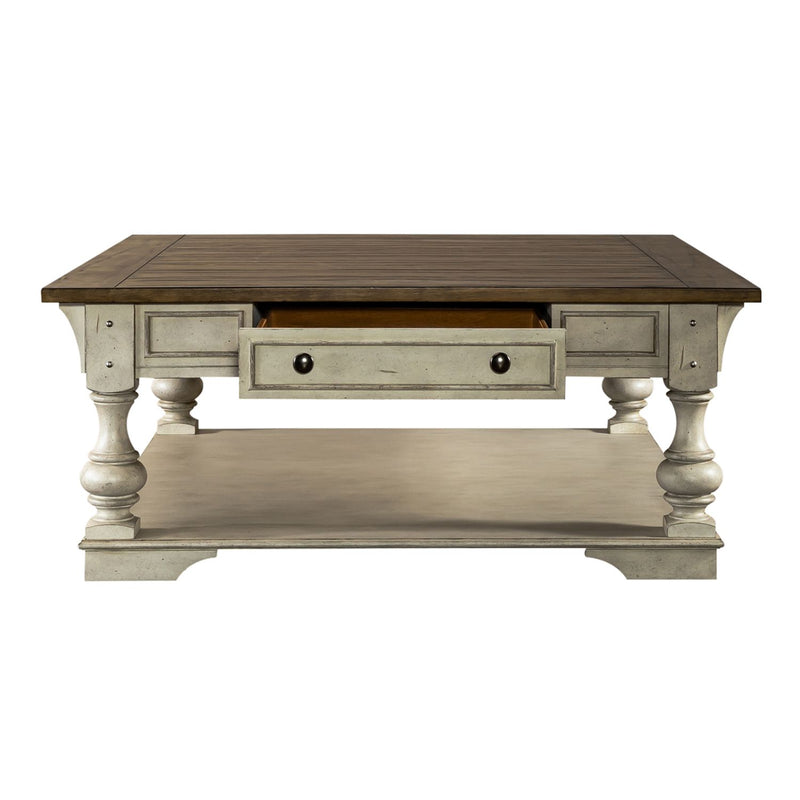 Morgan Creek Cocktail Table in Antique White