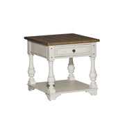 Morgan Creek End Table in Antique White image