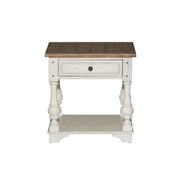 Morgan Creek End Table in Antique White image