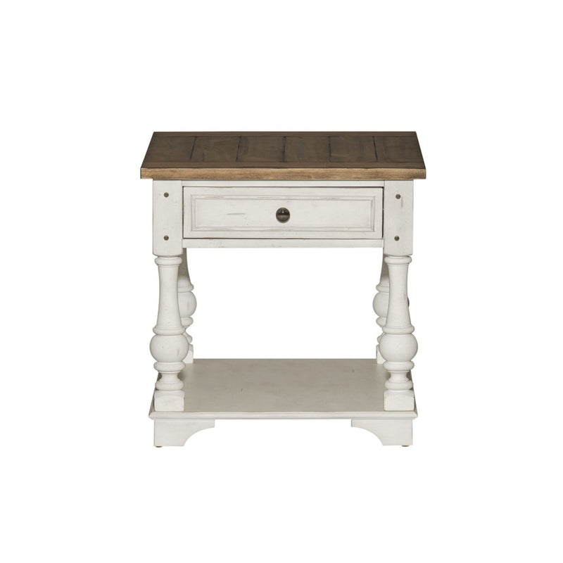 Morgan Creek End Table in Antique White image