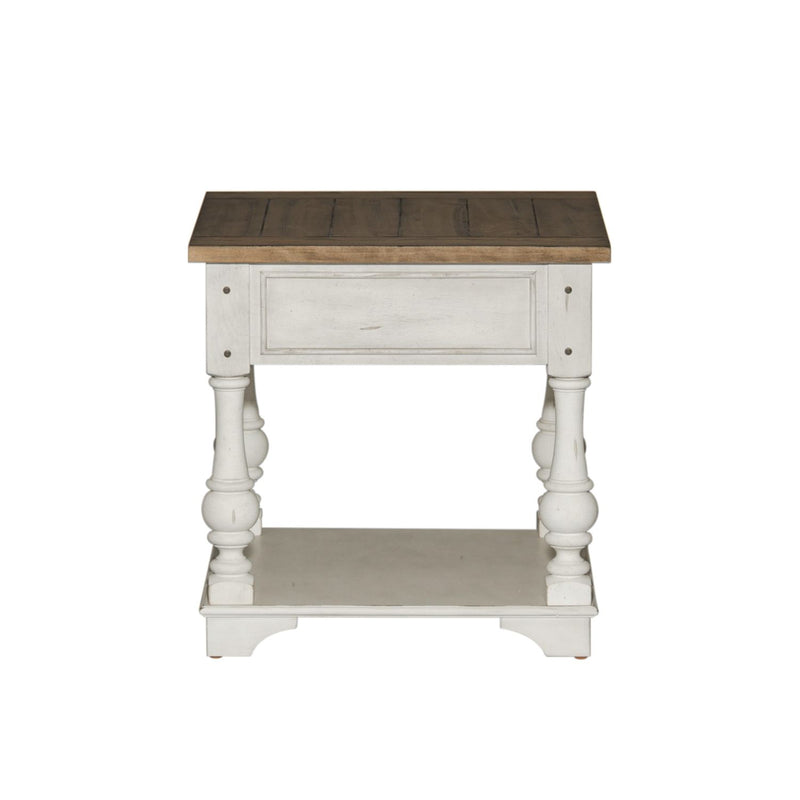 Morgan Creek End Table in Antique White image