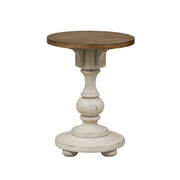 Morgan Creek Chair Side Table in Antique White image