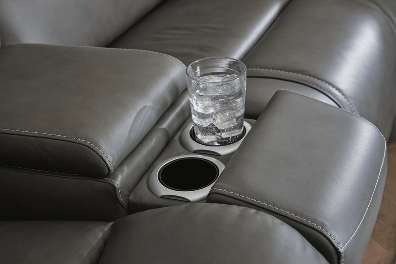 5Z-Harrenhurst Power Reclining Sectional Loveseat with Console