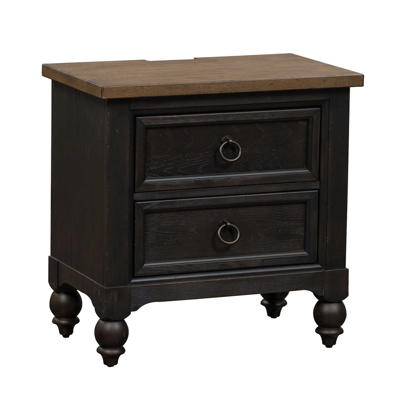 Americana Farmhouse 2 Drawer Nightstand in Black image