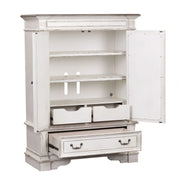 Abbey Park Mirrored Door Chest in Antique White image