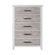Backroads Drawer Chest in Weathered White/Parchment Brown image
