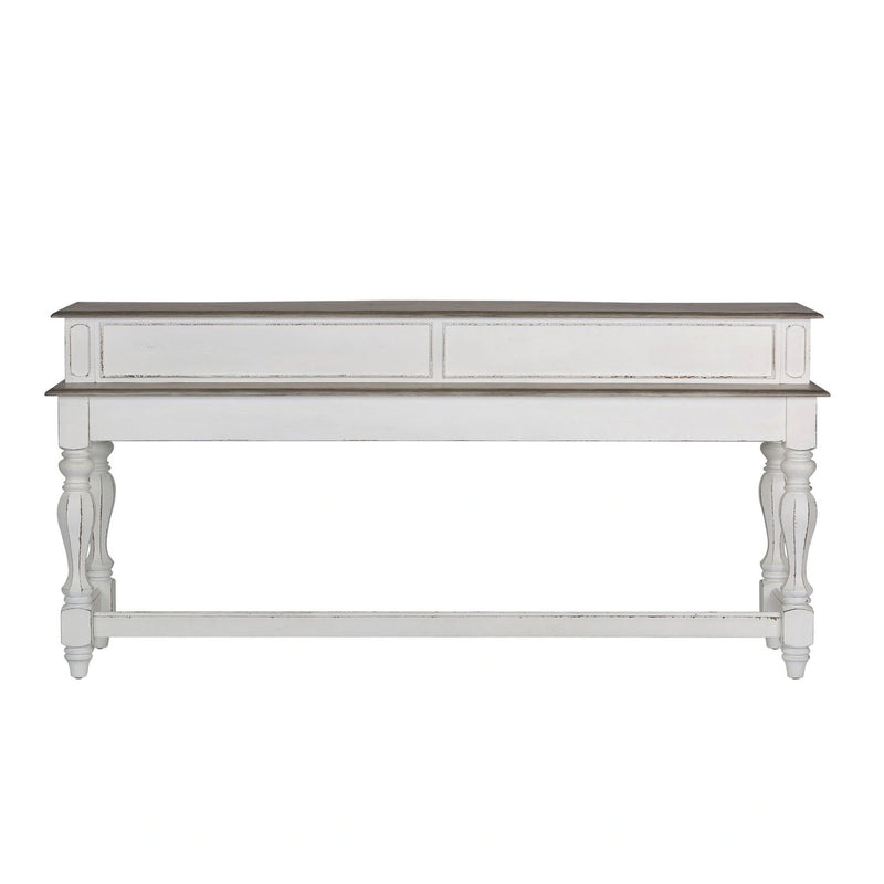 Magnolia Manor Console Bar Table in Antique White image