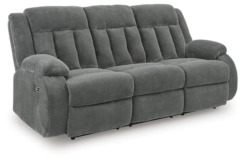 Greely Bend Power Reclining Sofa with Drop Down Table