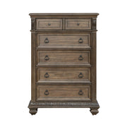 Carlisle Court 5 Drawer Chest in Chestnut with Dusty Wax image