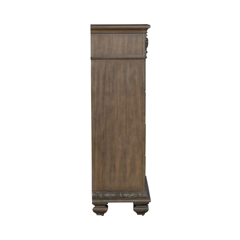 Carlisle Court 5 Drawer Chest in Chestnut with Dusty Wax