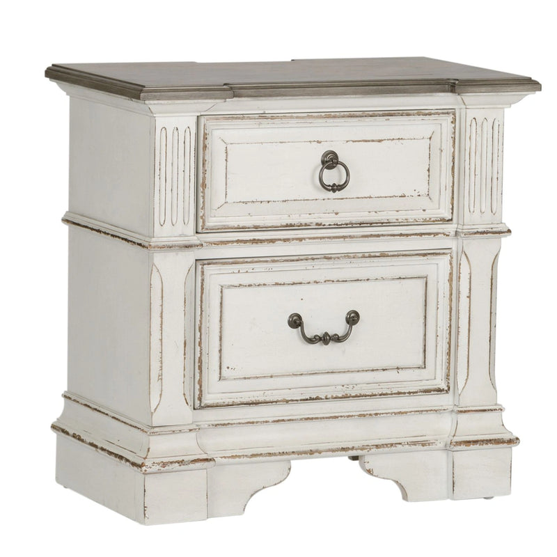Abbey Park Drawer Nightstand in Antique White image