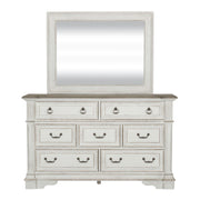 Abbey Park King California Panel Bed, Dresser & Mirror image