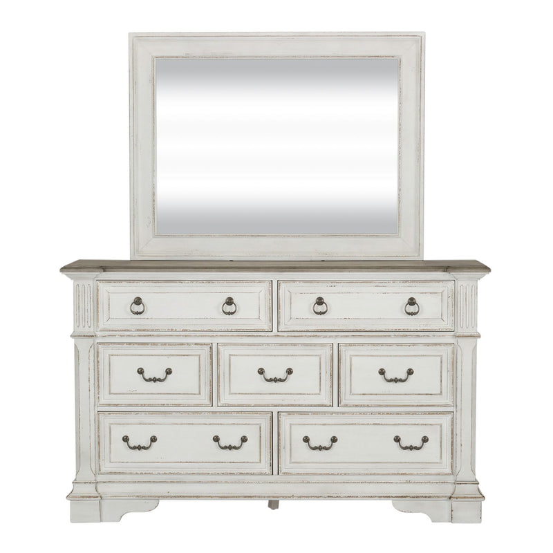 Abbey Park King California Sleigh Bed, Dresser & Mirror, Chest, Night Stand