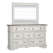 Abbey Park Panel Bed, Dresser & Mirror image
