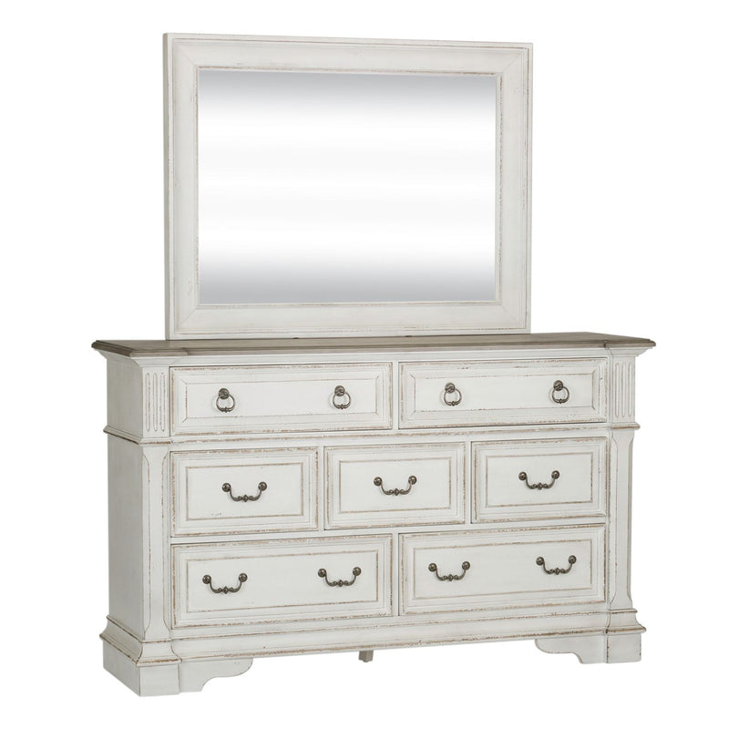 Abbey Park Panel Bed, Dresser & Mirror image