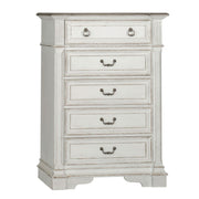Abbey Park Panel Bed, Dresser & Mirror, Chest image