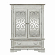 Abbey Park Mirrored Door Chest in Antique White image