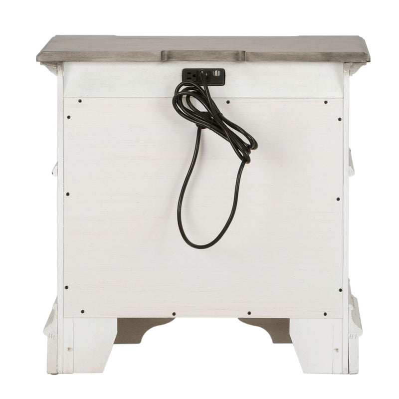 Abbey Park Drawer Nightstand in Antique White image