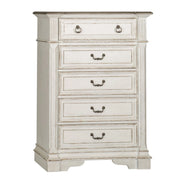 Abbey Park Panel Bed, Dresser & Mirror, Chest image