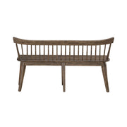 Midland Falls Spindle Back Bench in Rustic Brown image