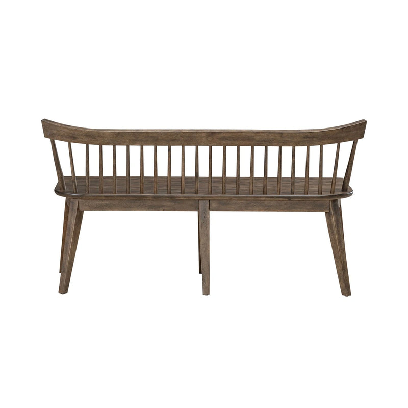 Midland Falls Spindle Back Bench in Rustic Brown image