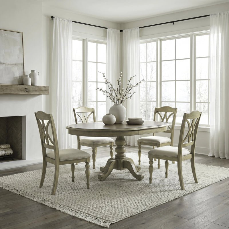 Summer House 5 Piece Pedestal Table Set image