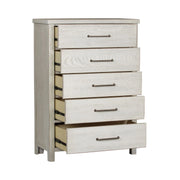 Modern Farmhouse 5 Drawer Chest in White image