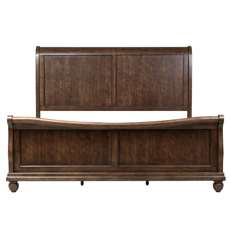 Rustic Traditions King Sleigh Bed, Dresser & Mirror, Chest, Night Stand