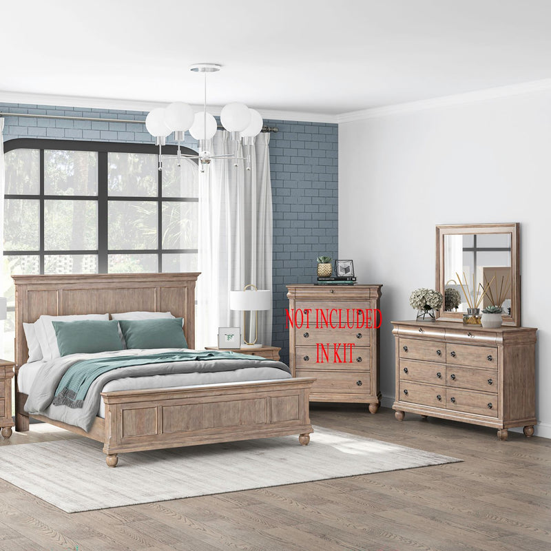 Rustic Traditions California Panel Bed, Dresser & Mirror image
