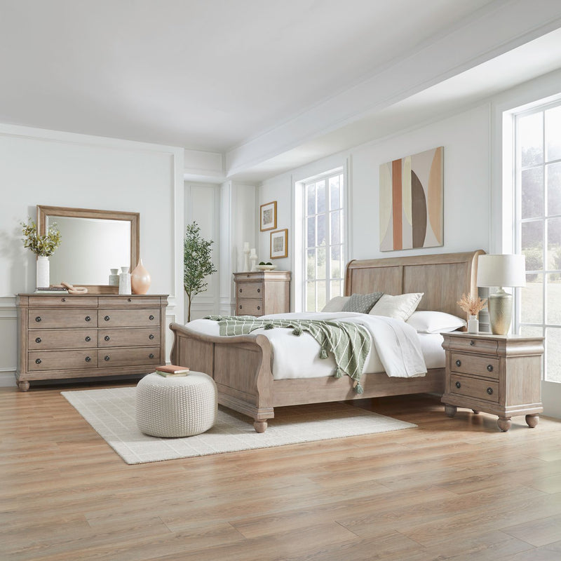 Rustic Traditions Queen Sleigh Bed, Dresser & Mirror, Chest, Night Stand image