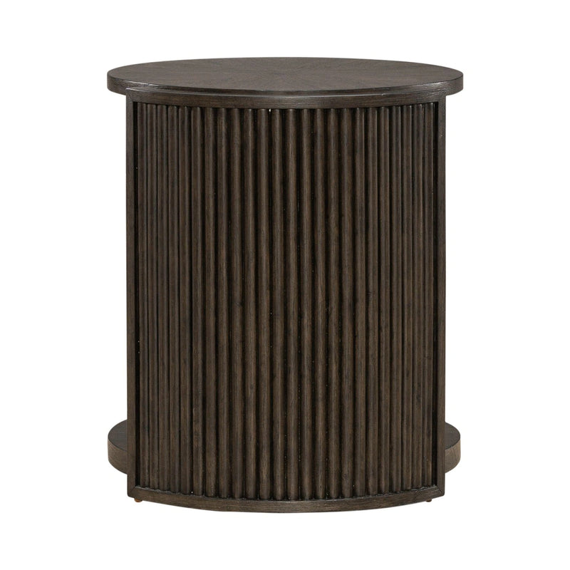 City View Round End Table in Coffee Bean image